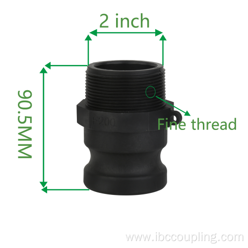 Plastic quick coupling camlock fittings F 2 inch